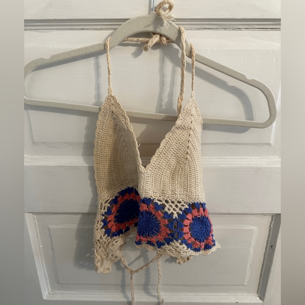 Crochet backless bralette
